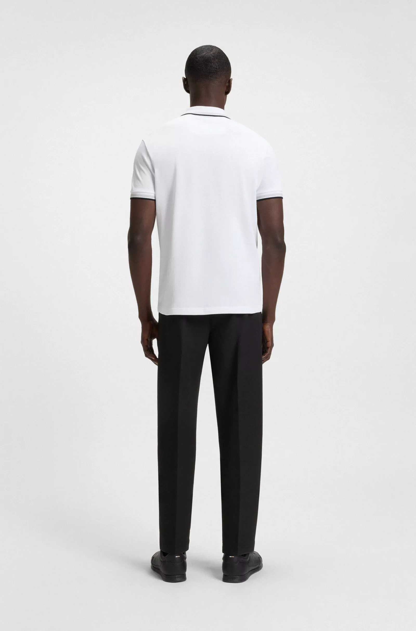 Polo Paddy en piqué de coton avec sous-col logoté