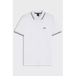 Polo Paddy en piqué de coton avec sous-col logoté