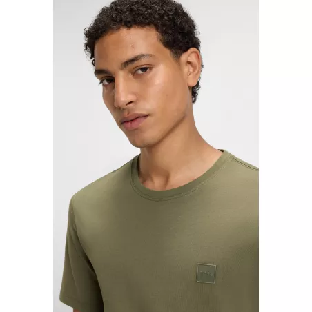 T-shirt en jersey de coton avec patch logoté