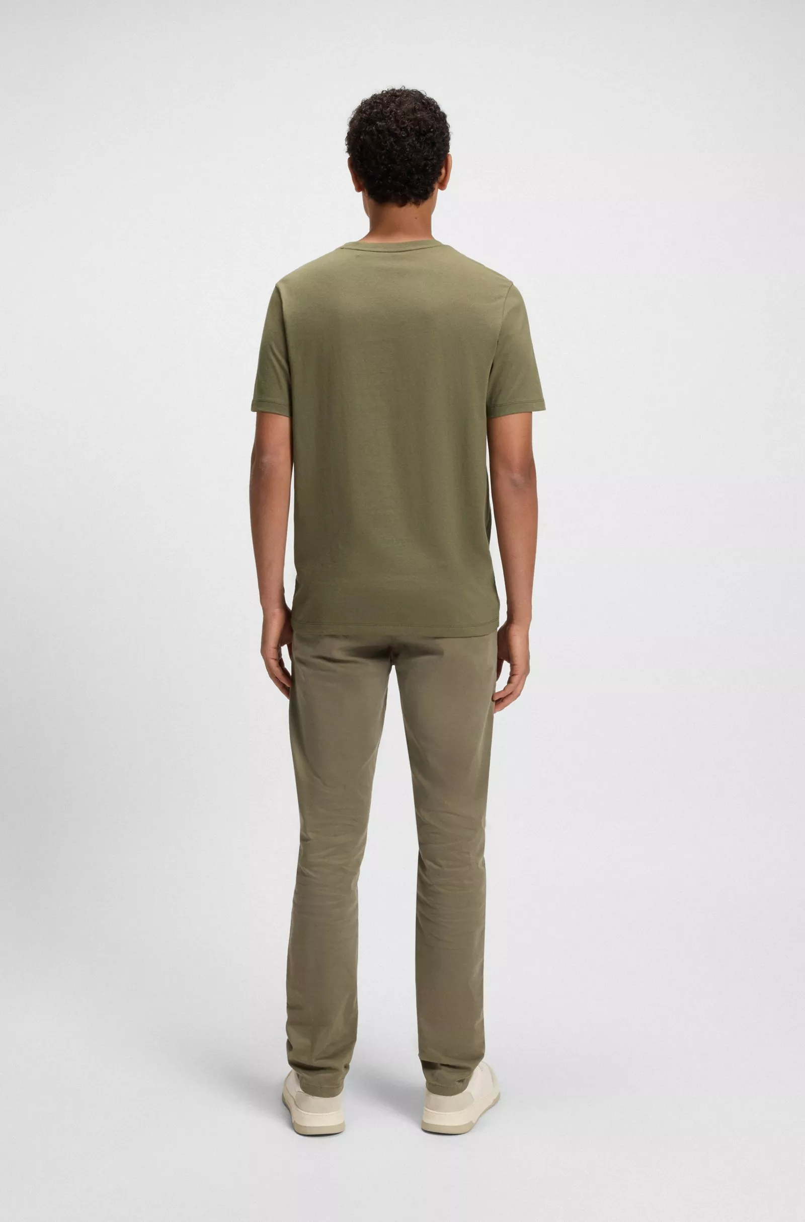 T-shirt en jersey de coton avec patch logoté