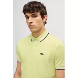 Polo Paddy en piqué de coton avec sous-col logoté