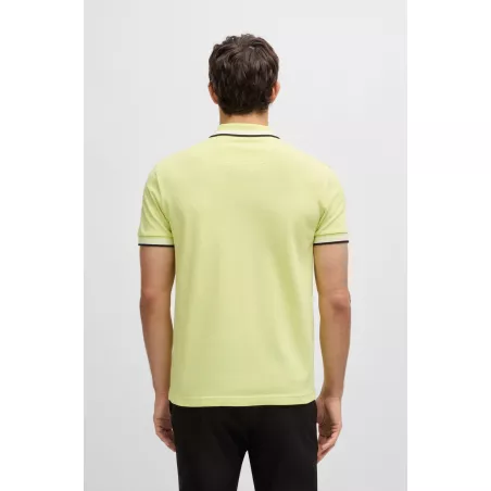 Polo Paddy en piqué de coton avec sous-col logoté