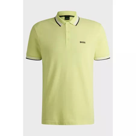 Polo Paddy en piqué de coton avec sous-col logoté