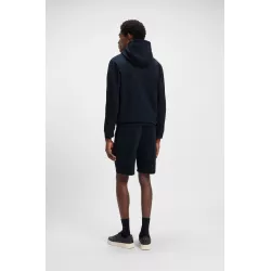 Sweat à capuche zippé en coton mélangé avec monogramme Double B