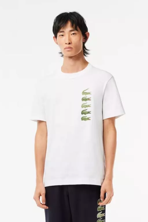 T-SHIRT REGULAR FIT AVEC CROCODILES ICONIQUES