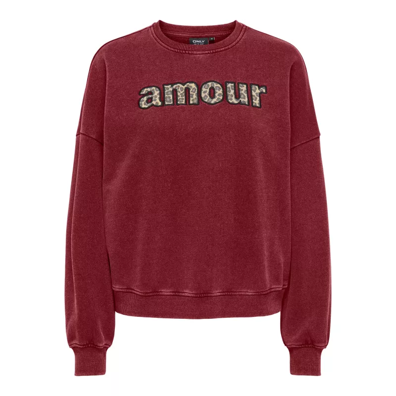 T-shirt à manches longues et col rond imprimé