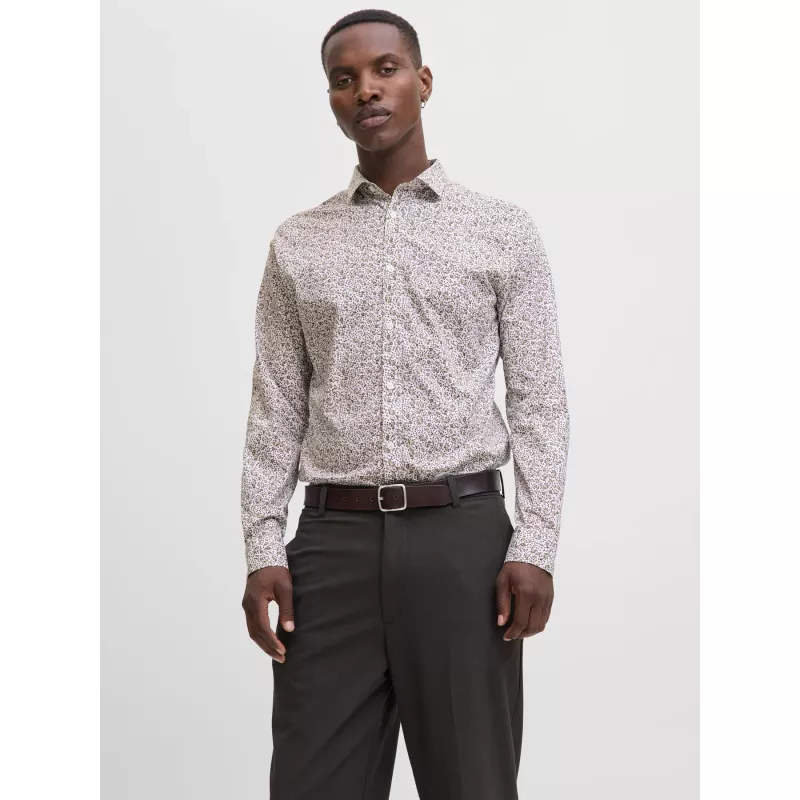 Chemise à manches longues extensible