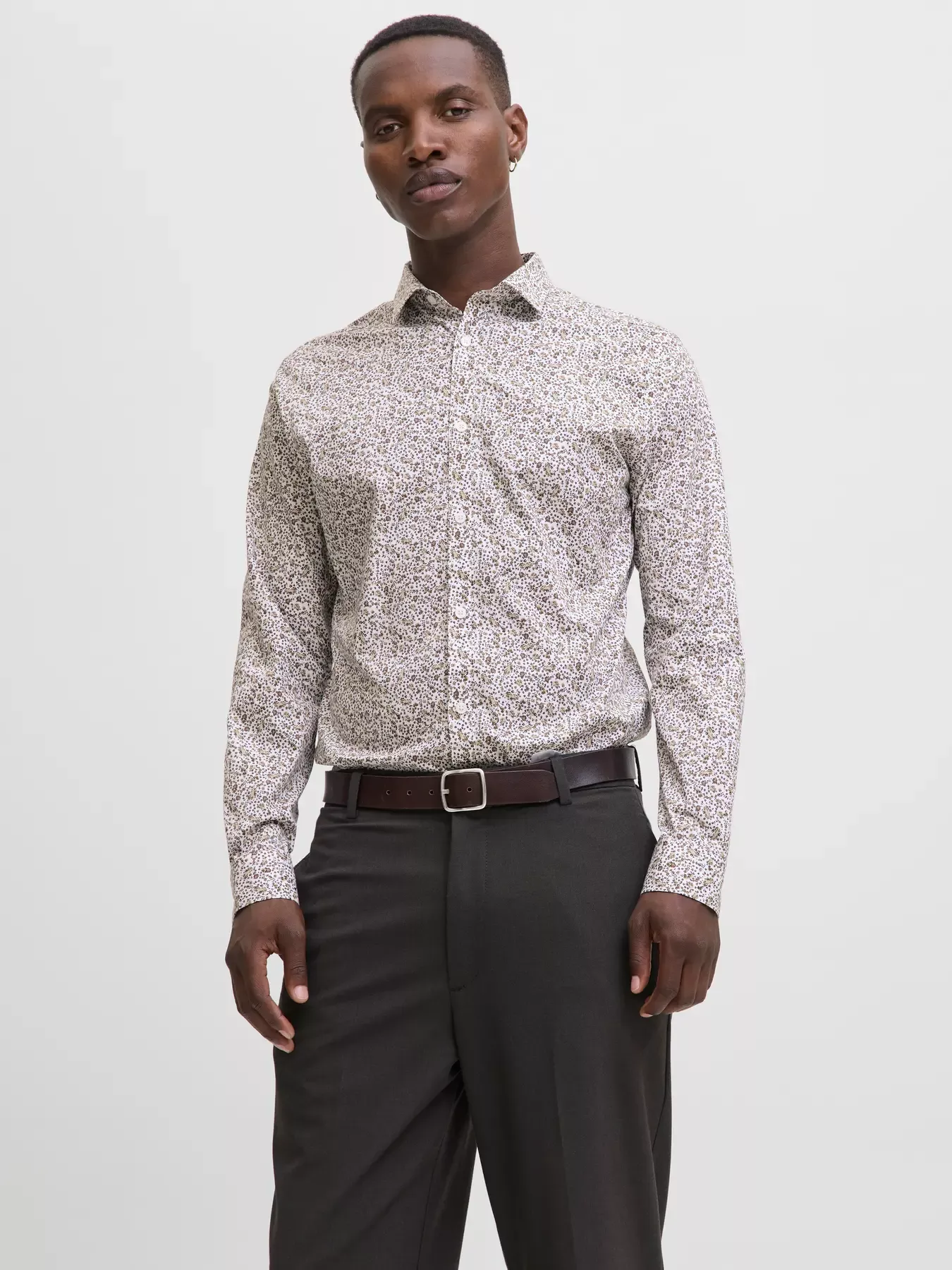 Chemise à manches longues extensible