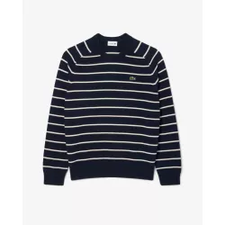 PULL COL ROND RAYÉ EN COTON