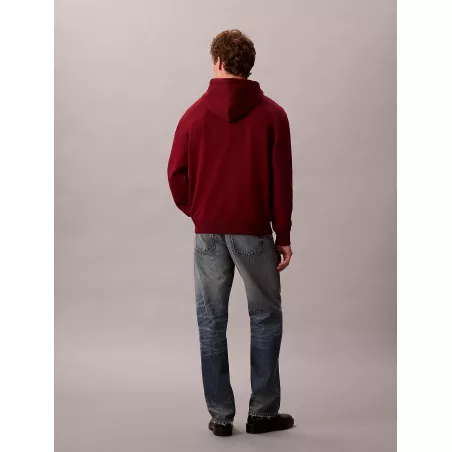 Sweat à capuche en tissu éponge de coton avec insigne