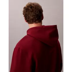 Sweat à capuche en tissu éponge de coton avec insigne