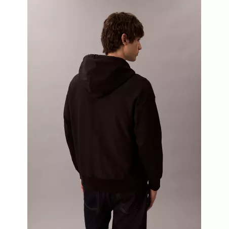 Sweat à capuche relaxed zippé en tissu éponge haut de gamme