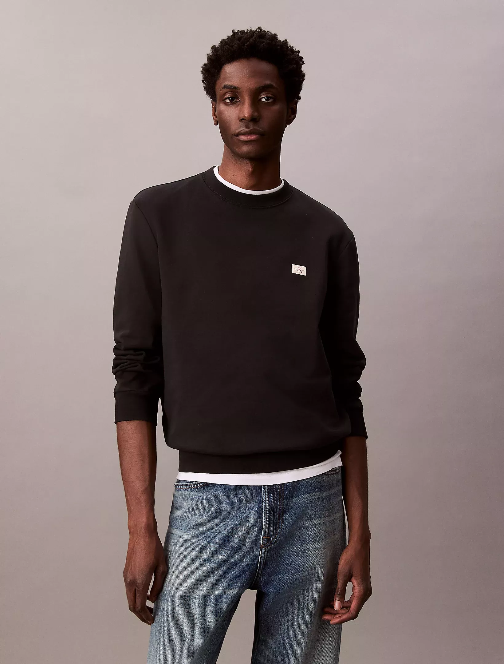 Sweat en tissu éponge de coton avec insigne