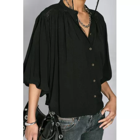 Belly Plain Blouse manches chauve-souris