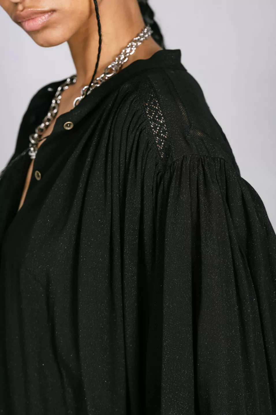 Belly Plain Blouse manches chauve-souris