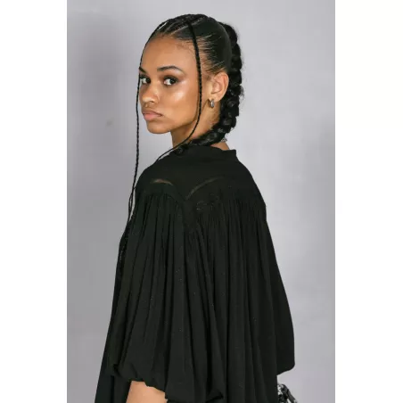 Belly Plain Blouse manches chauve-souris