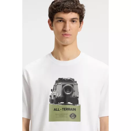 T-shirt décontracté en jersey de coton à motif imprimé