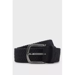 Ceinture tressée avec finitions cuir