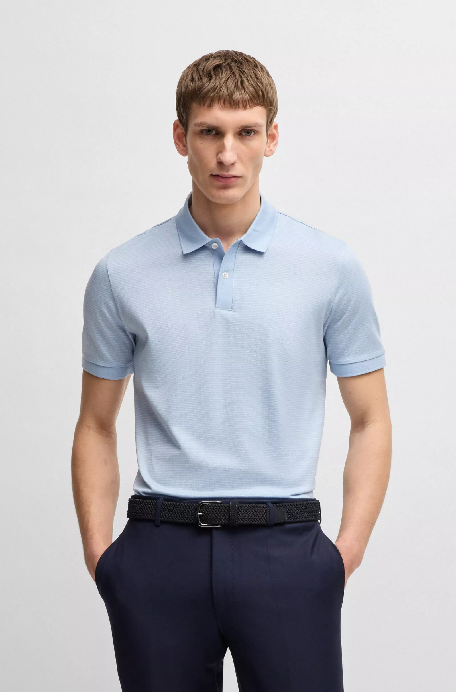 Ceinture tressée avec finitions cuir