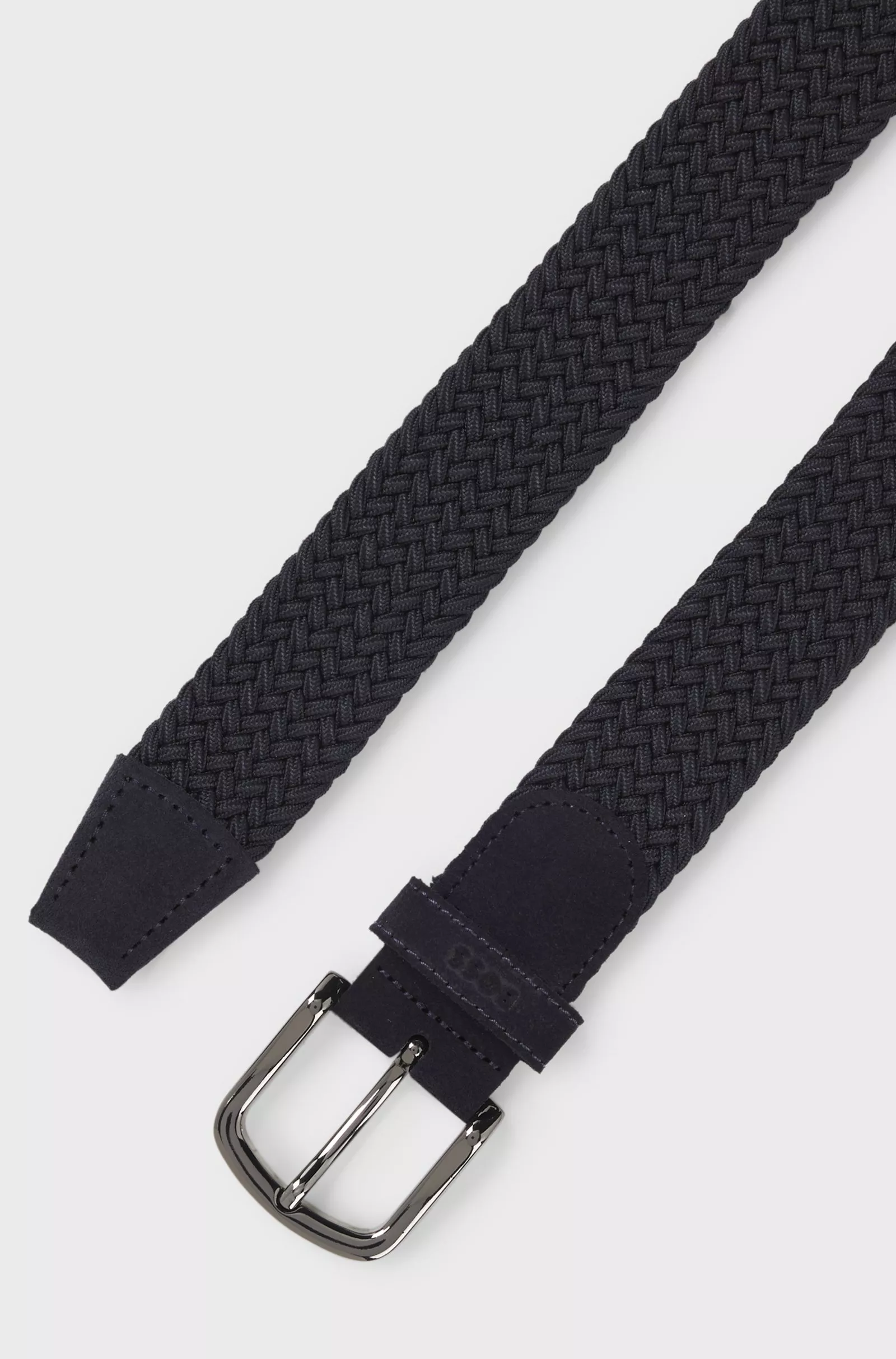 Ceinture tressée avec finitions cuir