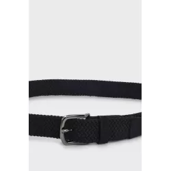 Ceinture tressée avec finitions cuir