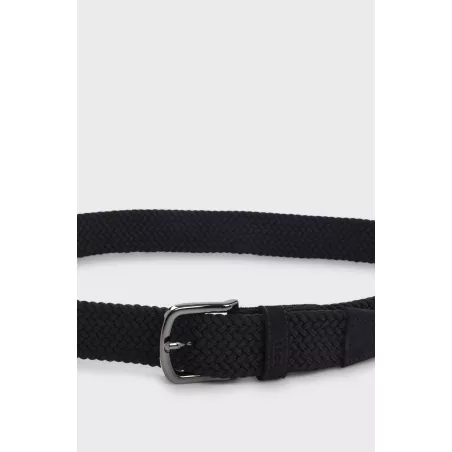 Ceinture tressée avec finitions cuir