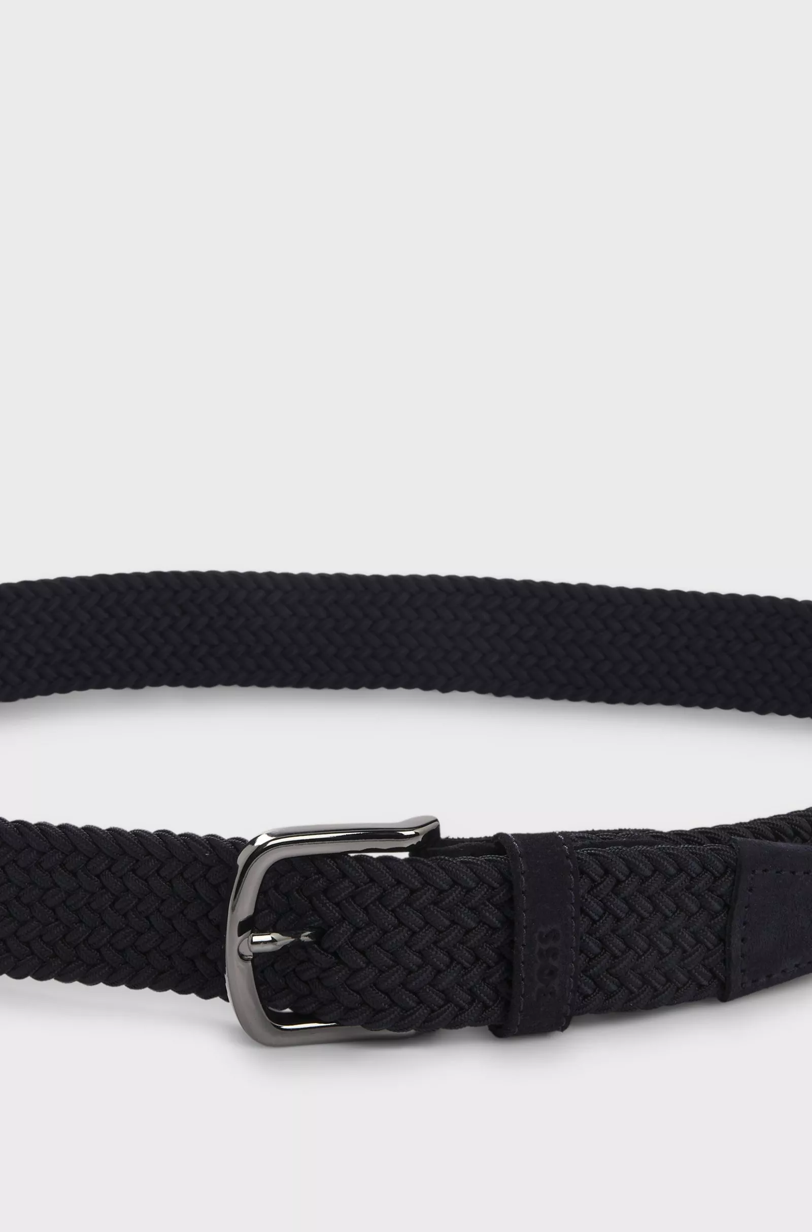 Ceinture tressée avec finitions cuir