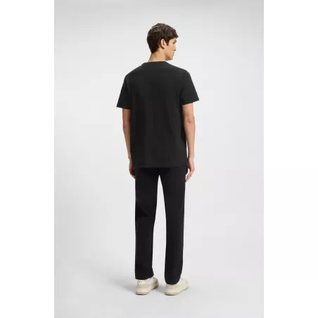 T-shirt Regular en coton flammé avec détail logoté