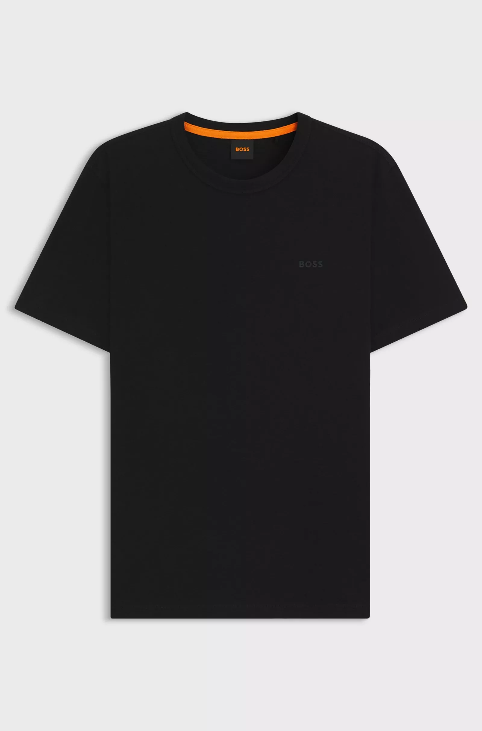 T-shirt Regular en coton flammé avec détail logoté