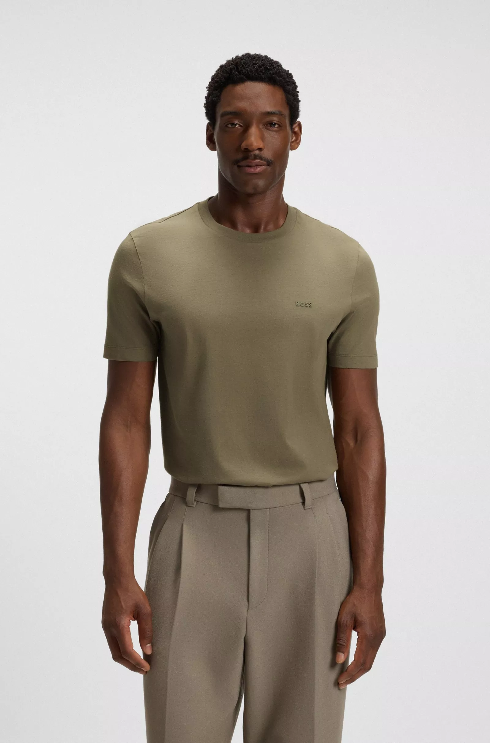 T-shirt en jersey de coton avec logo imprimé en gomme