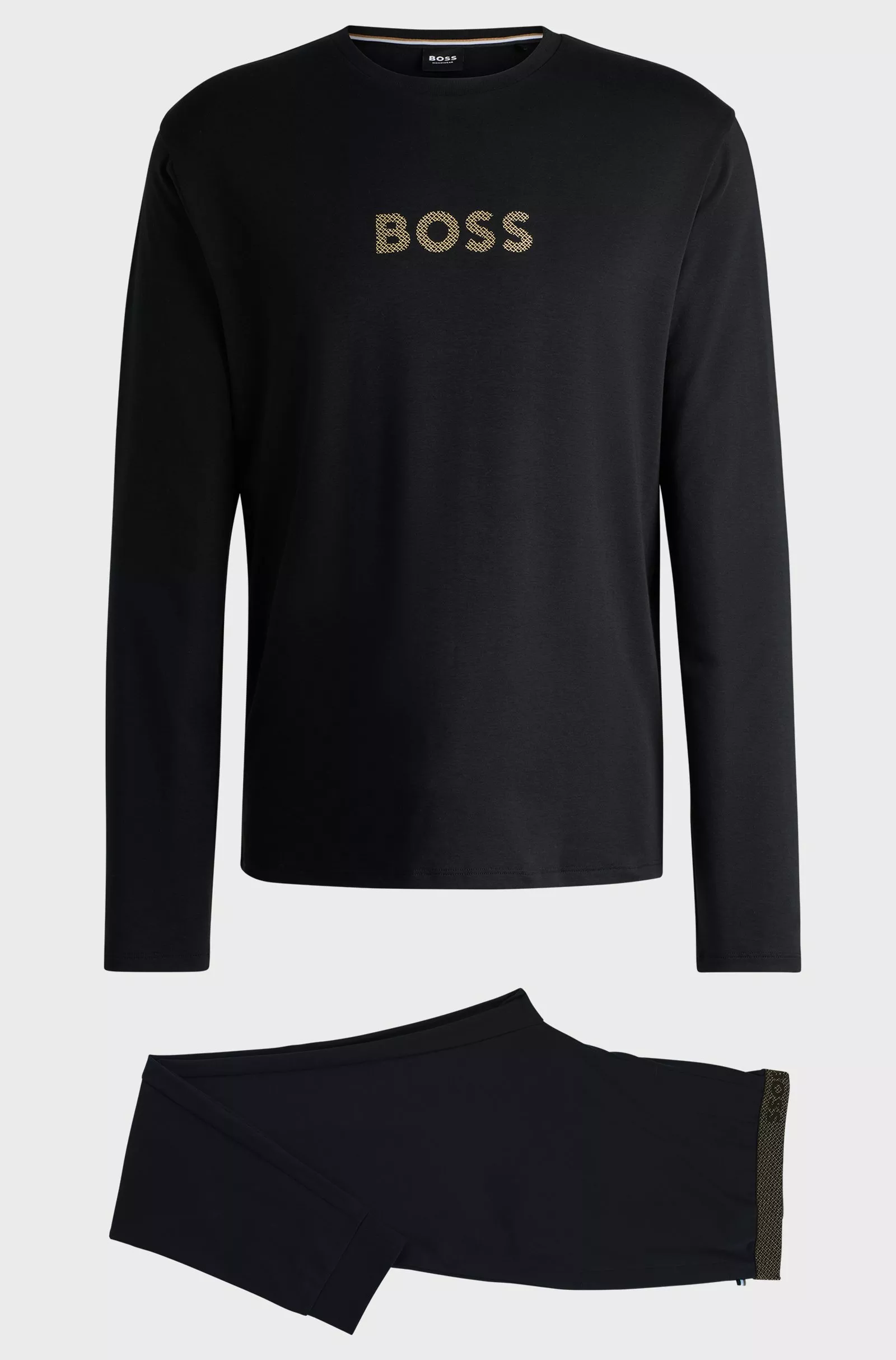 PYJAMA EN COTON INTERLOCK AVEC LOGO IMPRIMÉ EN TRANSFERT
