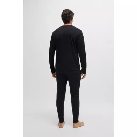 PYJAMA EN COTON INTERLOCK AVEC LOGO IMPRIMÉ EN TRANSFERT