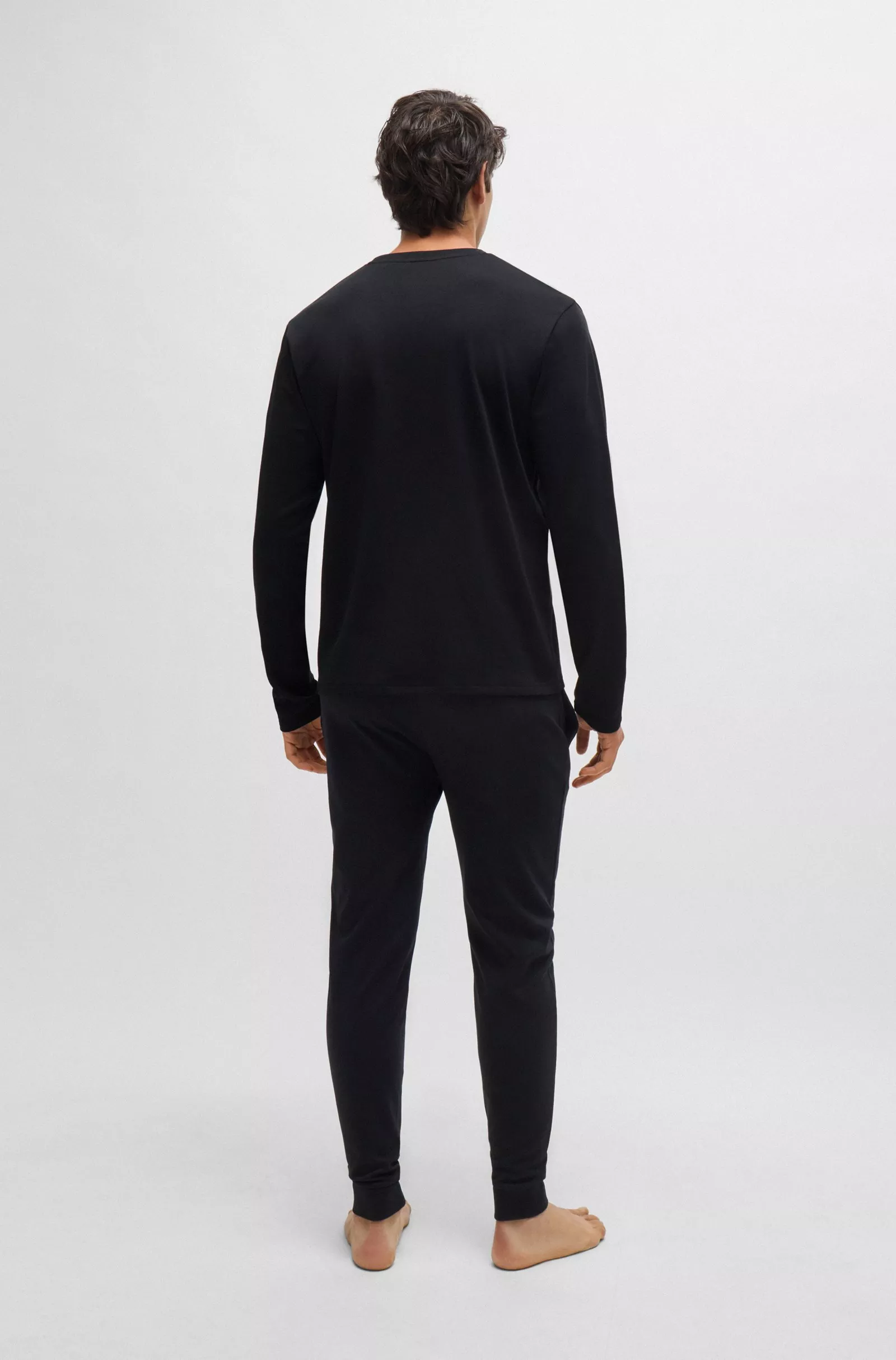 PYJAMA EN COTON INTERLOCK AVEC LOGO IMPRIMÉ EN TRANSFERT