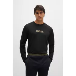 PYJAMA EN COTON INTERLOCK AVEC LOGO IMPRIMÉ EN TRANSFERT