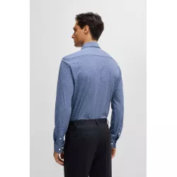 CHEMISE SLIM EN JERSEY STRETCH IMPRIMÉ PERFORMANT