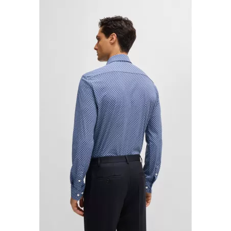 CHEMISE SLIM EN JERSEY STRETCH IMPRIMÉ PERFORMANT