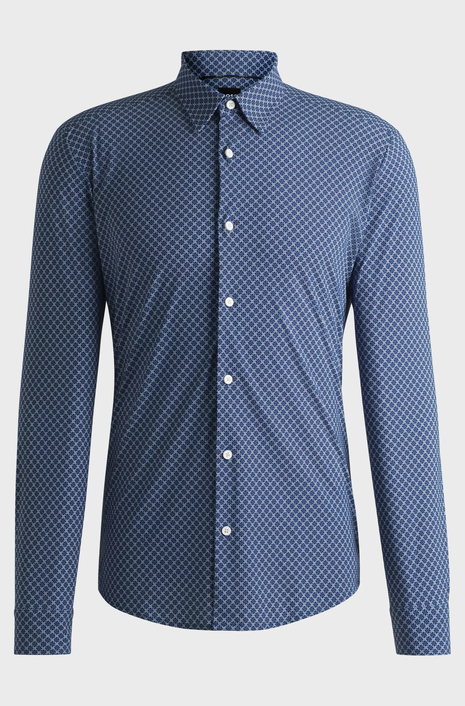 CHEMISE SLIM EN JERSEY STRETCH IMPRIMÉ PERFORMANT