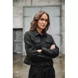 Veste denim courte Olena Tweedy
