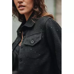 Veste denim courte Olena Tweedy