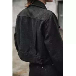 Veste denim courte Olena Tweedy