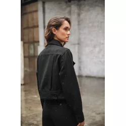 Veste denim courte Olena Tweedy