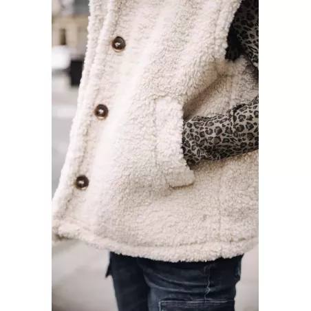 Vatika Fur Veste Teddy sans manches