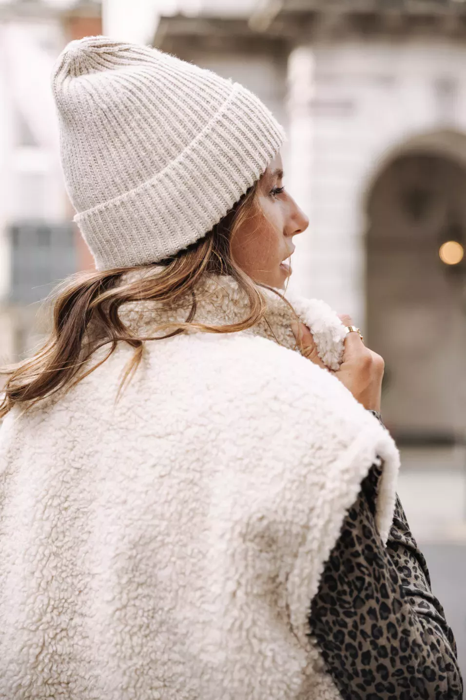 Vatika Fur Veste Teddy sans manches
