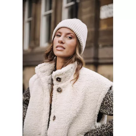 Vatika Fur Veste Teddy sans manches