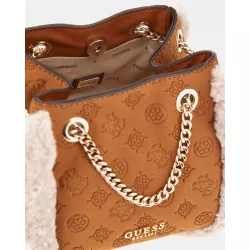 Mini sac à main en fausse fourrure