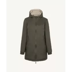 Doudoune longue réversible Army/Beige Roma 2.0