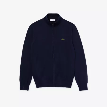 PULL ZIPPÉ UNI À COL MONTANT EN COTON