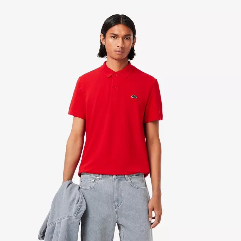 POLO REGULAR FIT EN COTON MÉLANGÉ