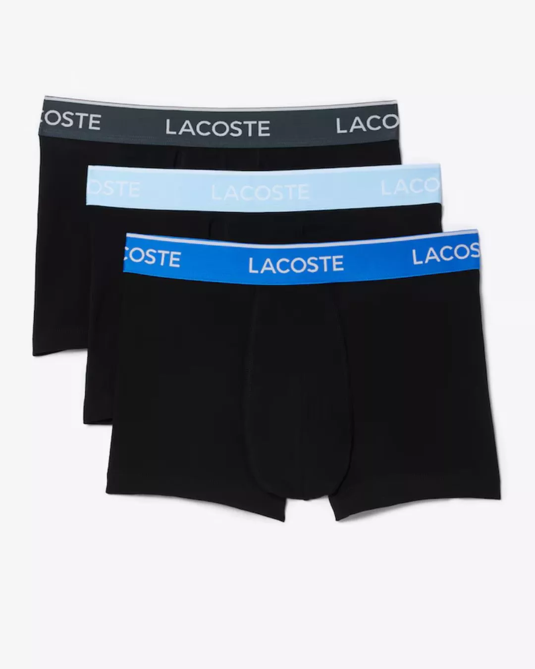 LOT DE 3 BOXERS COURTS CASUAL MARINE AVEC CEINTURE CONTRASTÉE