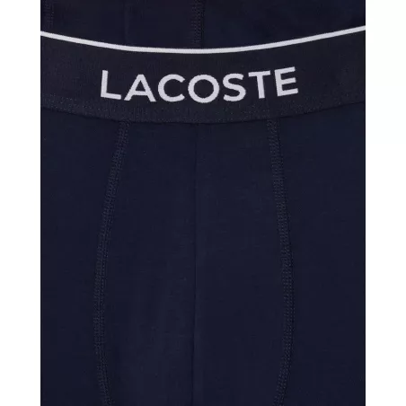 LOT DE 3 BOXERS COURTS CASUAL MARINE AVEC CEINTURE CONTRASTÉE